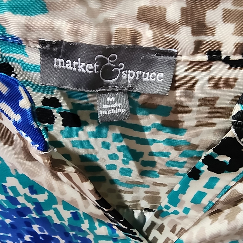 $4 If Bundled | Market Spruce | Brackley Henley Tank Tunic Multicolor Sleeveless - Picture 2 of 8
